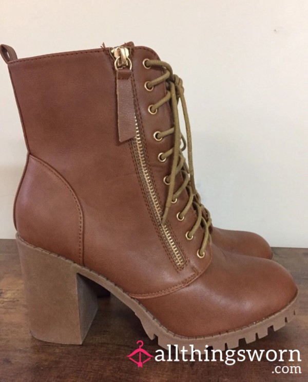 Women's Boots With Lace-up Heels. TOP MODA