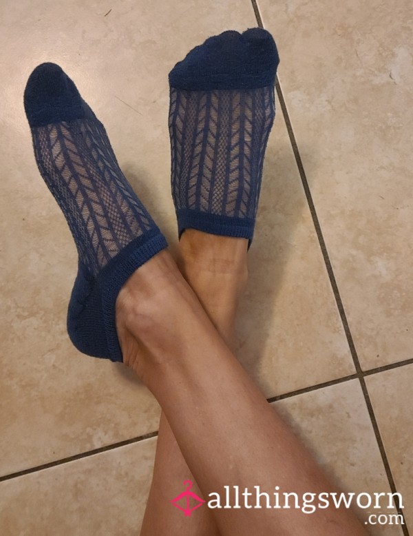 Women's No-Show Socks, Blue  (available Tan Color)