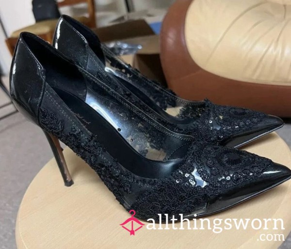 Women's Stylish Patent Leather Pumps With Heels