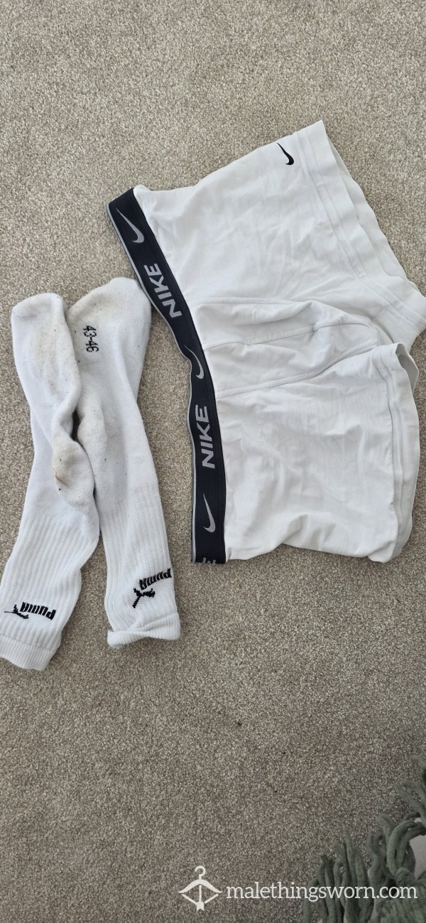 Work And Gym Worn Socks And Boxers