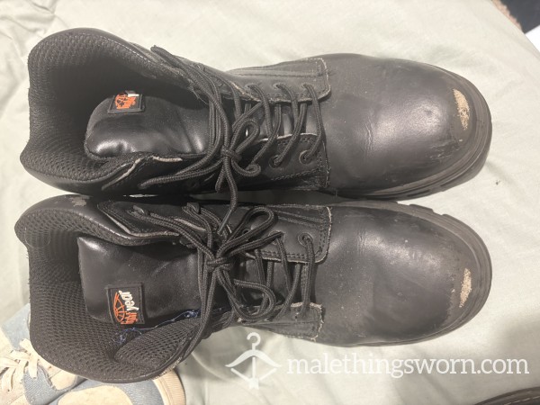 Work Boots Size 11/12 - Well Worn And Sweaty