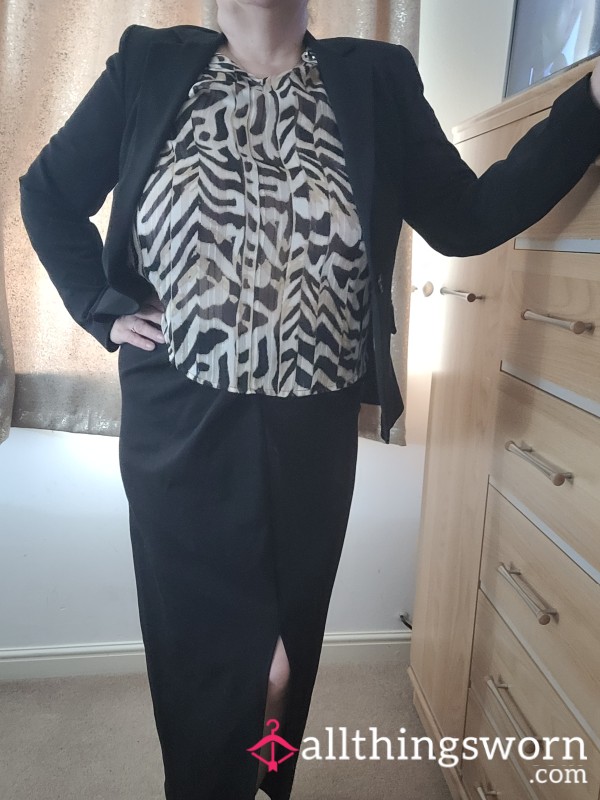 Work Outfit. Jacket,skirt And Blouse