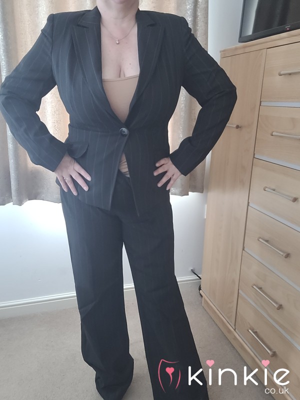 Work Pinstripe Suit And Vest