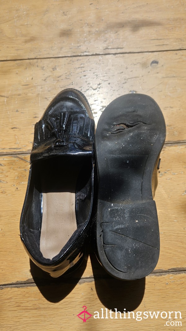 Extremely Worn Out Work Shoes