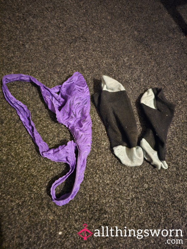 Work Thongs And Socks After A Hard Sweaty Day