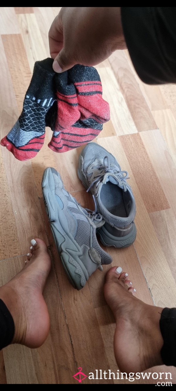 Work Well Worn Work Trainers! 14 Hour Wear At Work A Day!