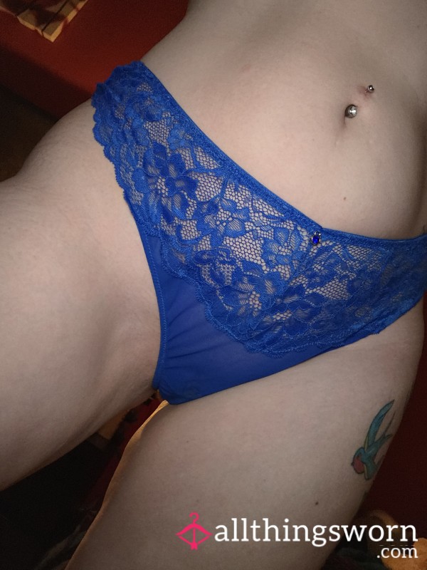 Work Worn - Blue Lace Thong