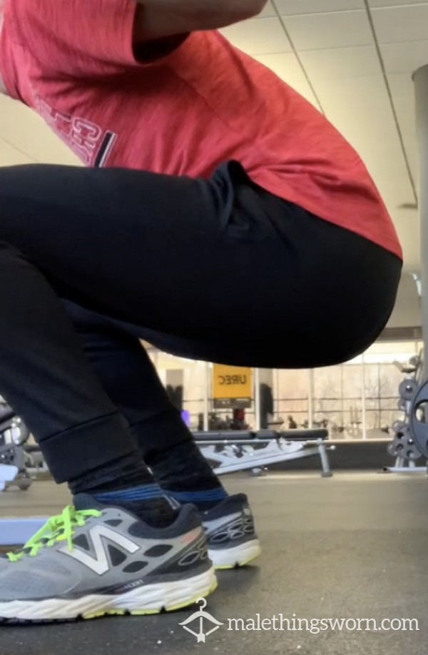 Workout Black Sweatpants Heavily Used