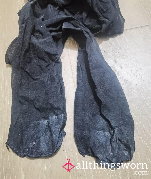 Workout Fishnets With Sweat Stains