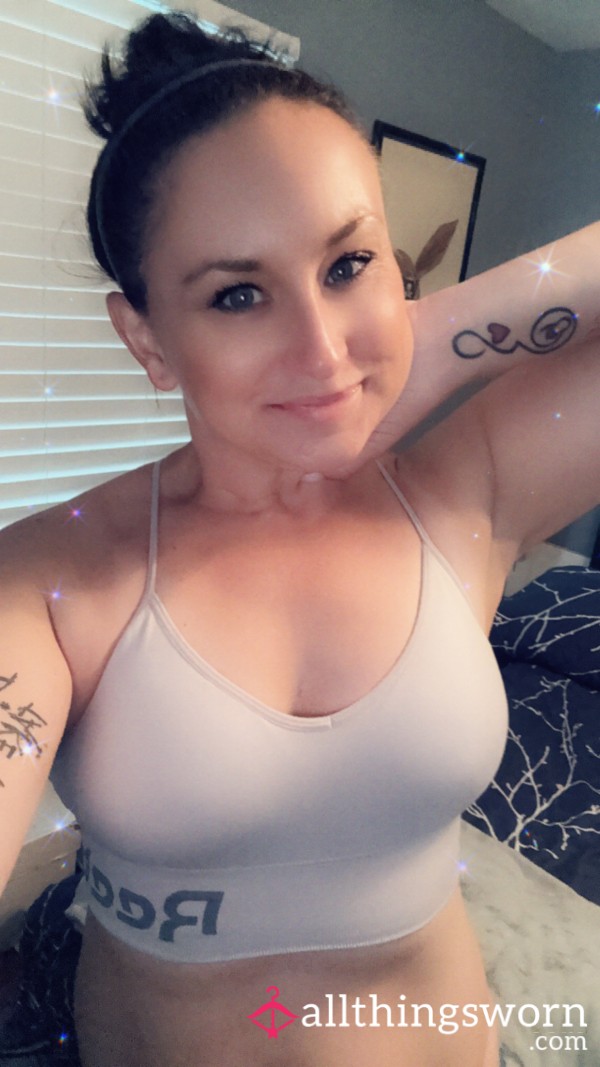 Workout Tease – Soft Pink Reebok Bra, Soaked In Me
