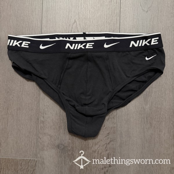 SOLD - Buy Upon Request | ⚽️ Workout Worn Black Nike Brief From 19yo Gym Rat ⛓️‍💥