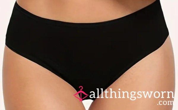 Worn 24 Hours Black Panties