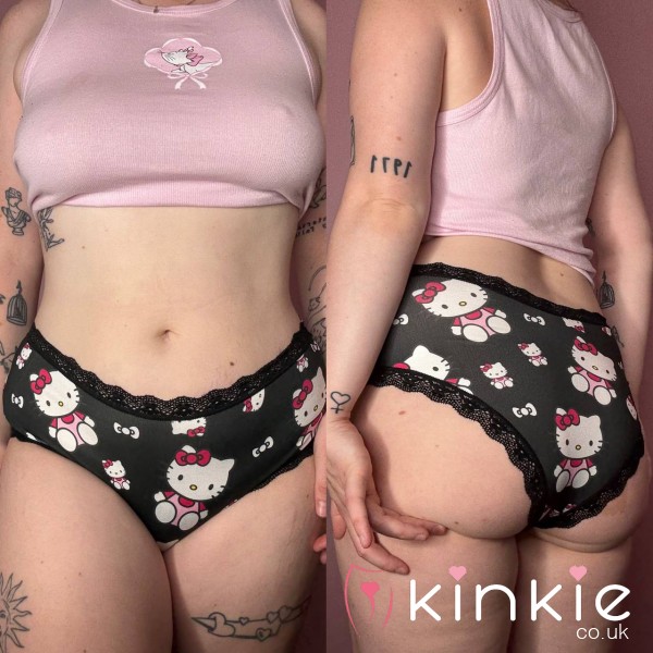 🖤Worn 24hrs Hello Kitty Brief Panties🖤