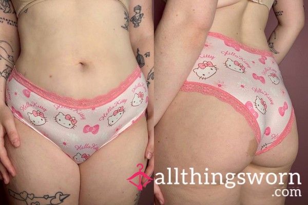 🌸Worn 24hrs Pink Hello Kitty Panties🌸