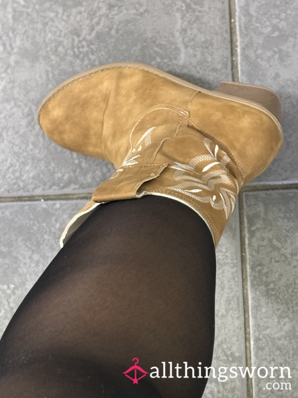 Worn 30 Denier Tights