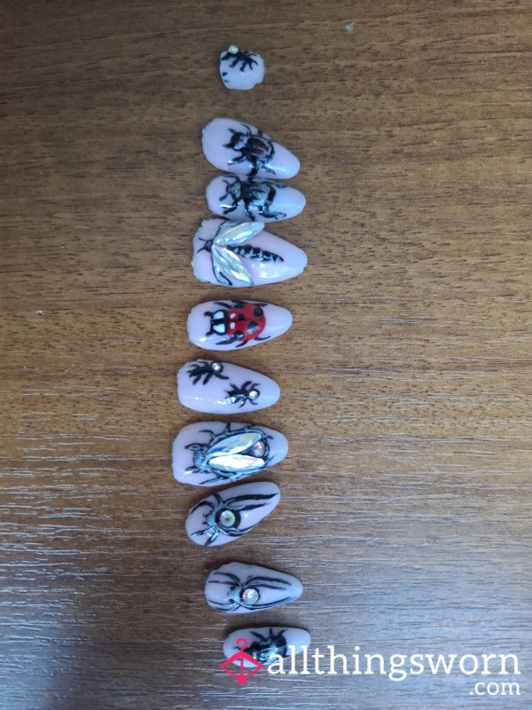 Worn Acrylic Nails