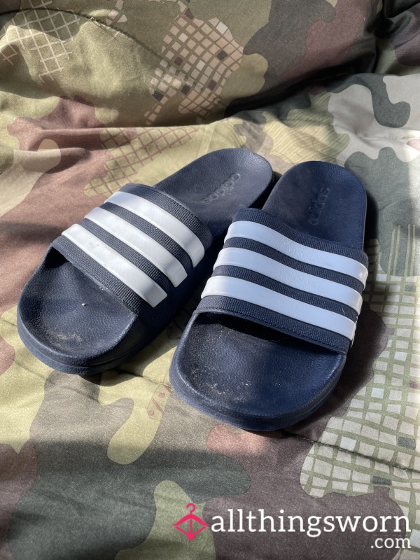 Worn Adidas Slides