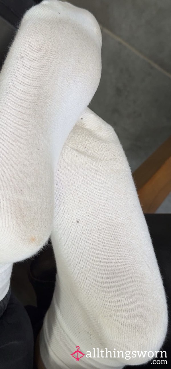 Worn All Day By A Petite Tease – Work To Gym Socks 💋