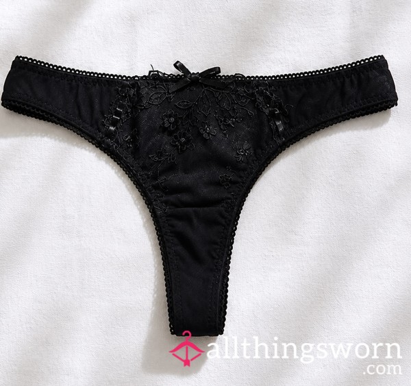 Worn All Day Intense, Freshly Sealed Lace Thong