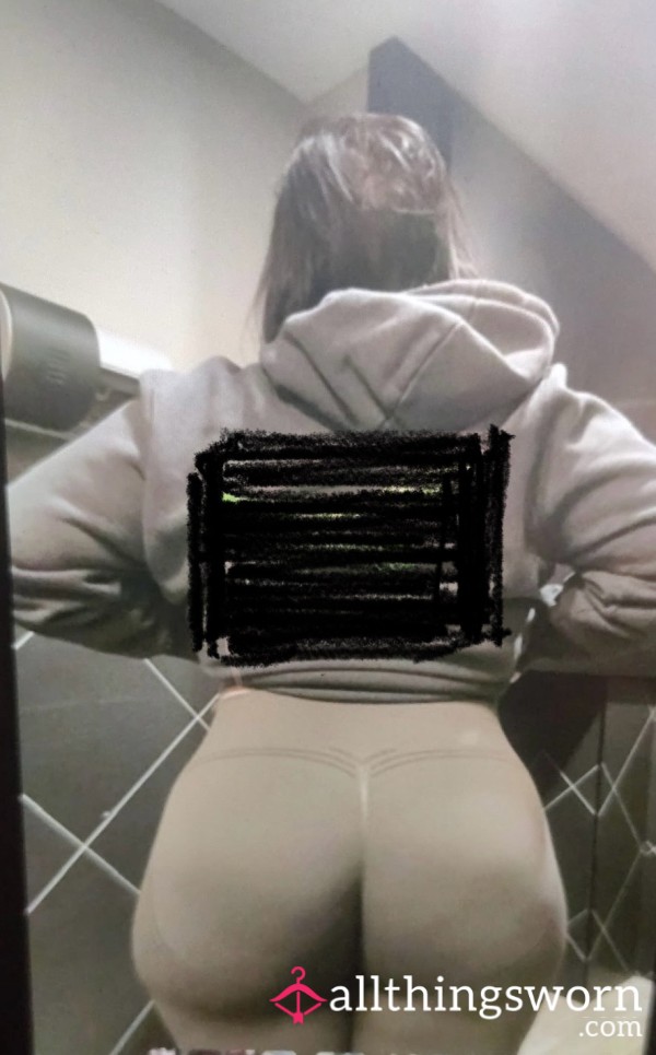 Worn All Day Leggings With No Panties.
