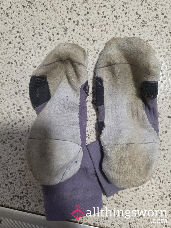 Worn All Day At Work! Lilac Sport Socks