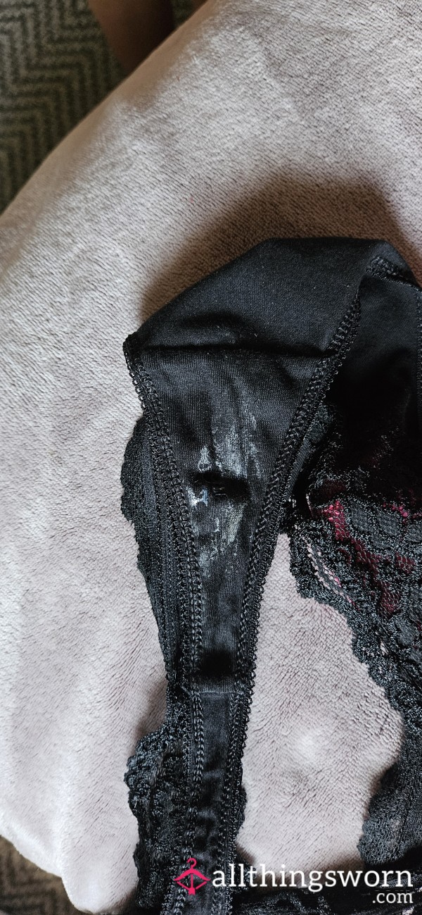 Worn All Day While Aching In My Own Thoughts...with A Horny Little Glisten Patch Left Behind
