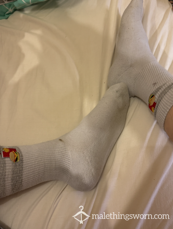 Worn And Dirty Cute White Socks