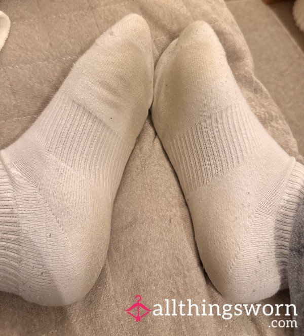 Worn And Dirty White Nike Socks 🥵🦶🏼