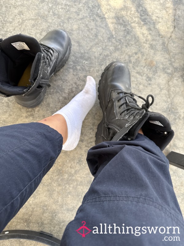 Worn Ankle Socks While On A 48 Hour Shift.