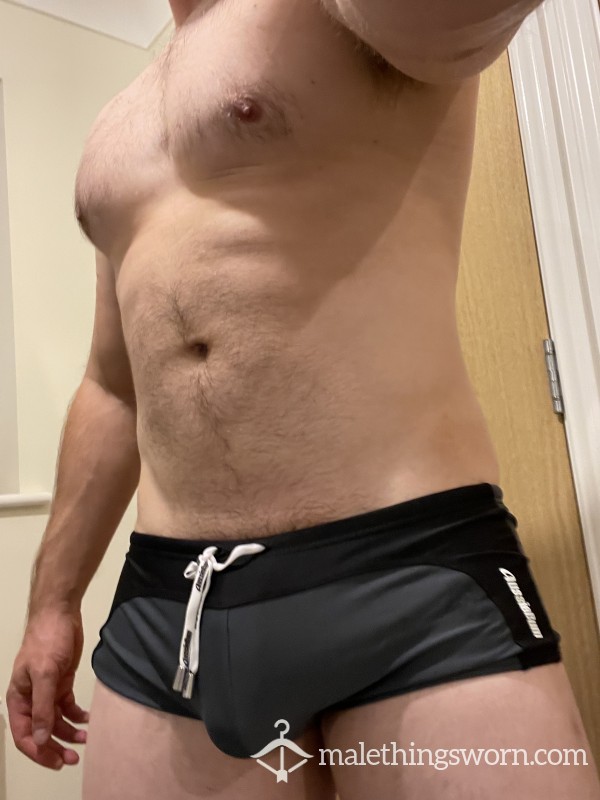 Worn Aussieb*m Grey & Black Trunks