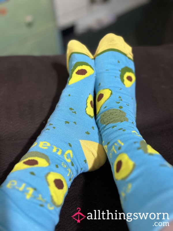 🥑 Worn Avocado Socks – All-Day Cozy, Softly Used, Real-Life Wear 🥑