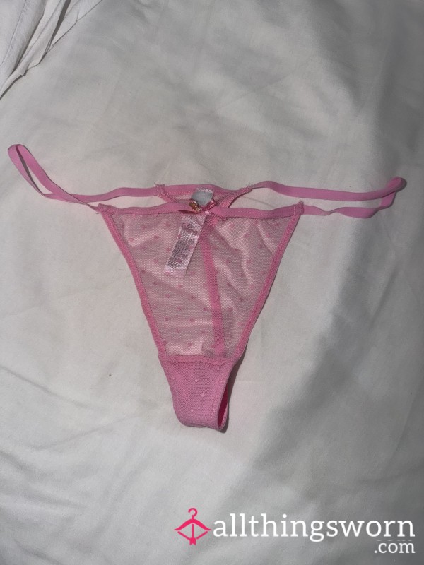 Worn Baby Pink G String 💕