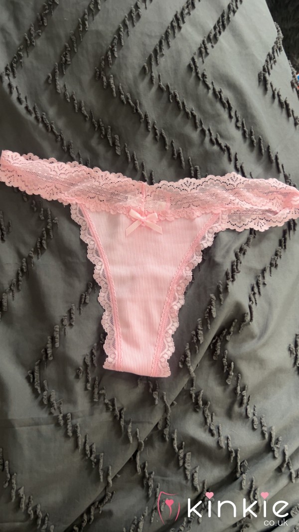 Worn Baby Pink Thong 💗