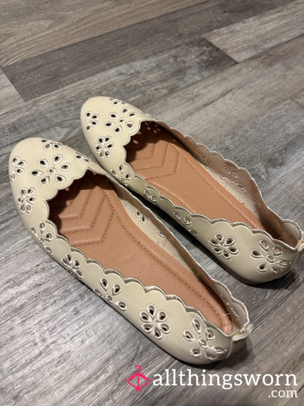 Worn Ballet Flat Shoes