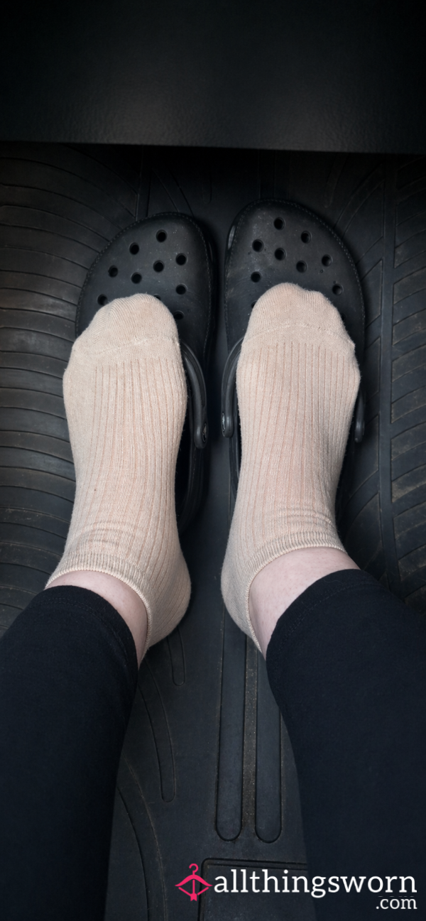 Worn Beige Socks