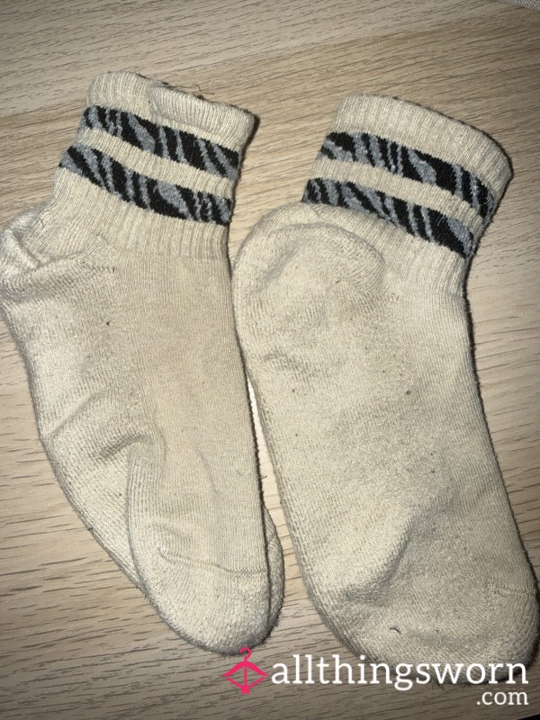 Worn Beige Socks