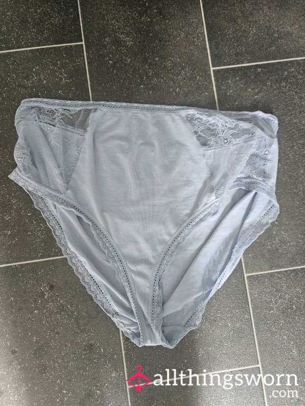 Worn Big Blue Panties , 24 Hr Wear Or Longer