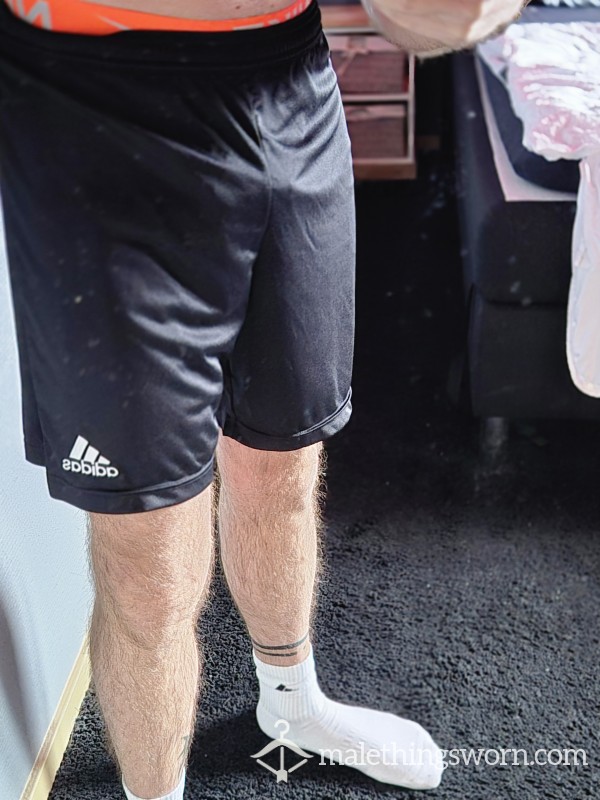 Worn Black Adidas Shorts