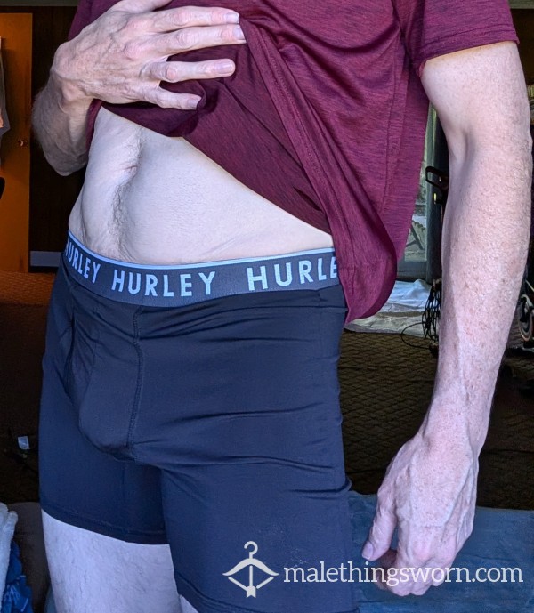 Worn Black Boxer Briefs (Size 32)