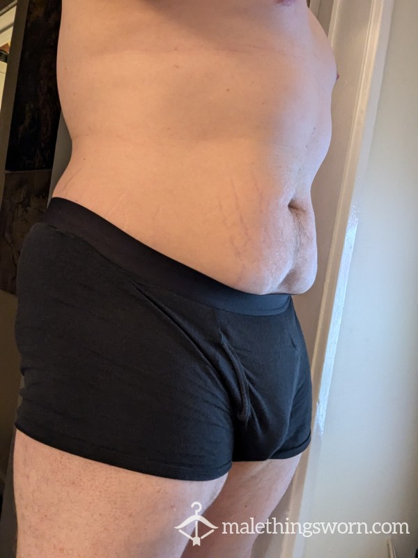 Worn Black Boxers