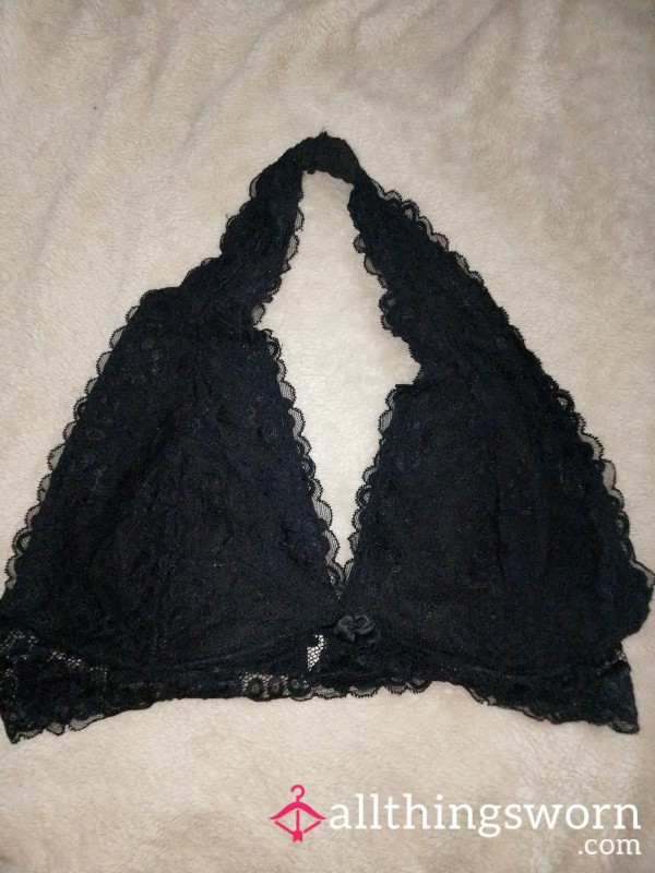 Worn Black Bra