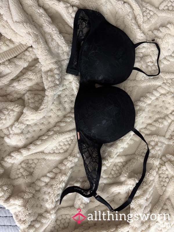 Worn Black Bra