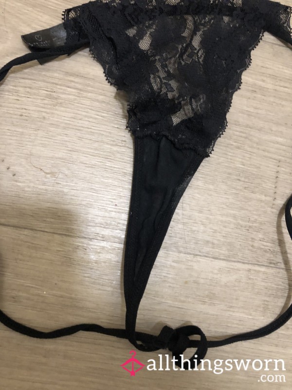 Worn Black G String