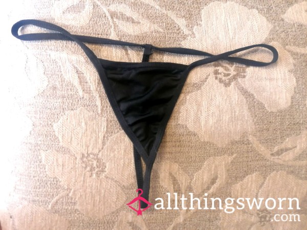 Worn Black G-String