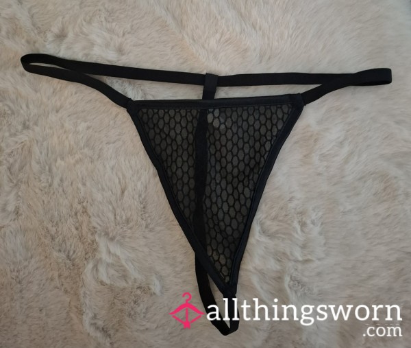 Worn Black G String - Very Tiny And S**y
