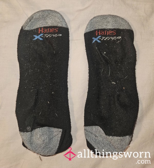 Worn Black Hanes Socks – Broken In & Full Of Character