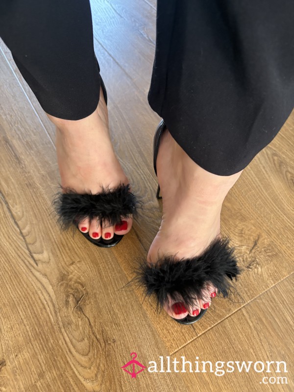 Worn Black Heel Shoes