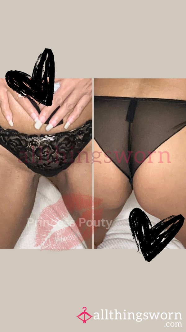 Worn Black Knickers – Naturally Used, Soft & Discreet, Exclusive | Princess Pouty