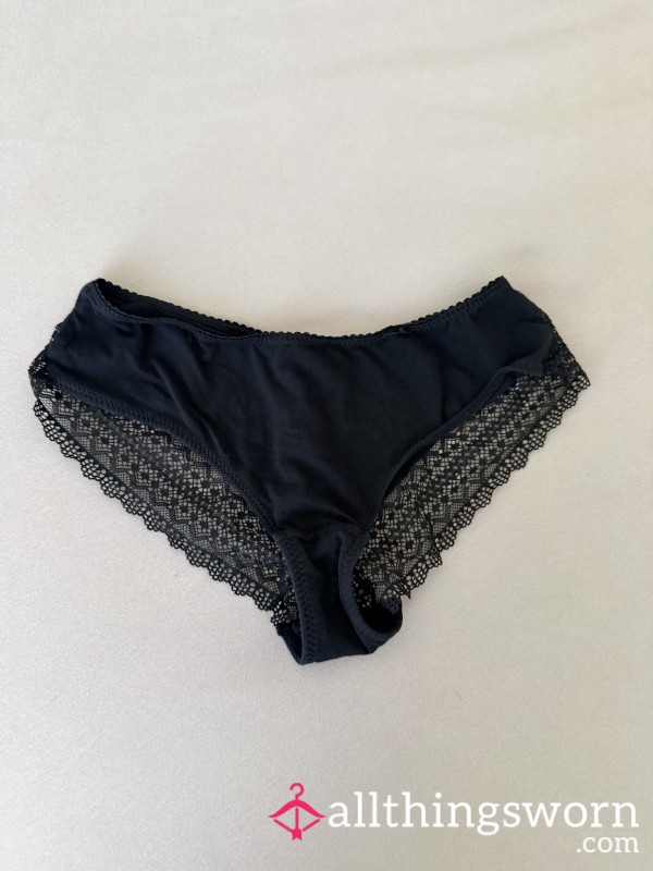Worn Black Lace Panties – Delicate And Feminine