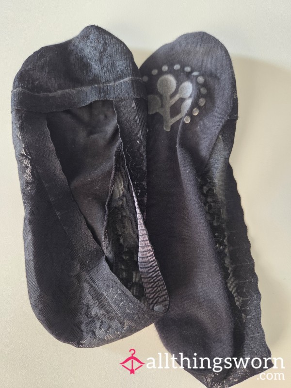Worn Black Lace Socks 🖤